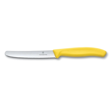 Nóż Victorinox do pomidorów Swiss Classic "Pikutek" żółty
